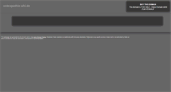 Desktop Screenshot of osteopathie-uhl.de