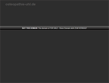 Tablet Screenshot of osteopathie-uhl.de